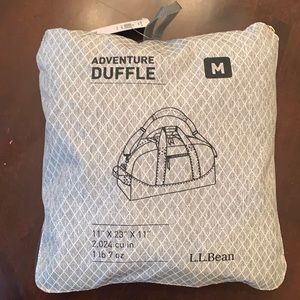 L.L. Bean adventure duffle, light grey